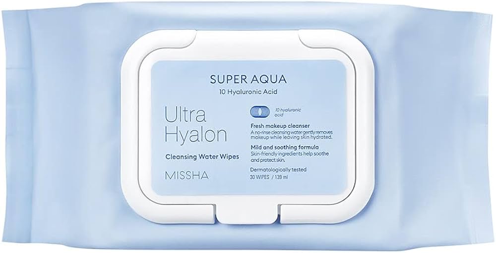 MISSHA Super Aqua Ultra Hyalron Cleansing Water Wipes 30 sheets